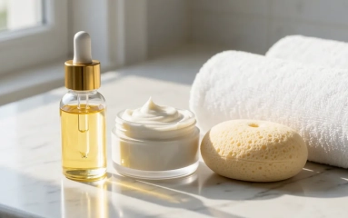 Rutina de exfoliación e hidratación para una piel sana